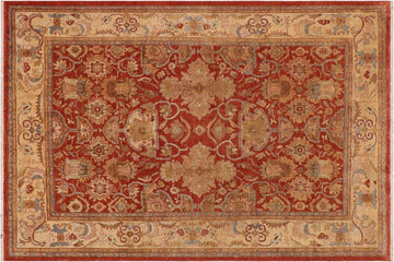 handmade Traditional Kafkaz Chobi Ziegler Rust Beige Hand Knotted RECTANGLE 100% WOOL area rug 9 x 11